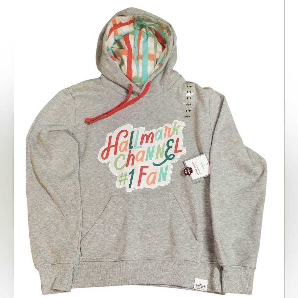 HALLMARK channel gray #1 fan nwt small/ petite womens hooded‎ sweatshirt - Picture 11 of 11
